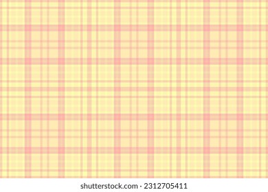 Tartan seamless texture of plaid background fabric with a check pattern textile vector in light and lime colors.