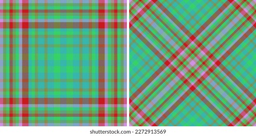Tartan seamless vector. Check pattern plaid. Background fabric texture textile in set.