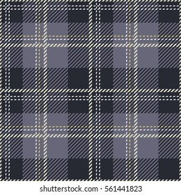 Tartan seamless vector patterns in blue and yellow colors