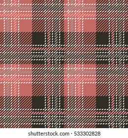 Tartan seamless vector patterns in gray-pink colors
