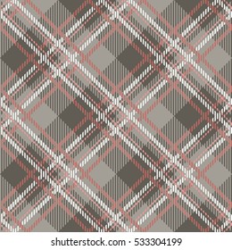 Tartan seamless vector patterns in gray-pink colors