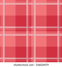 Tartan seamless vector patterns in pink-yellow colors