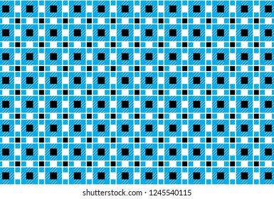 Tartan sky blue,white and black pattern plaid.Vector illustration.EPS-10.