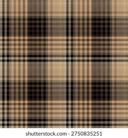Tartan Textile Design Plaid Pattern For Fashion And Homeware Beige Black And Grey Checkered Fabric For Computer Graphics And Backgrounds