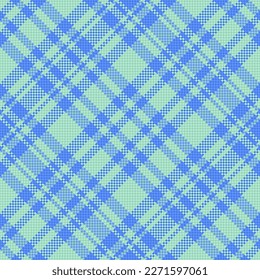 Tartan textile fabric. Texture vector check. Pattern plaid seamless background in light and blue colors.