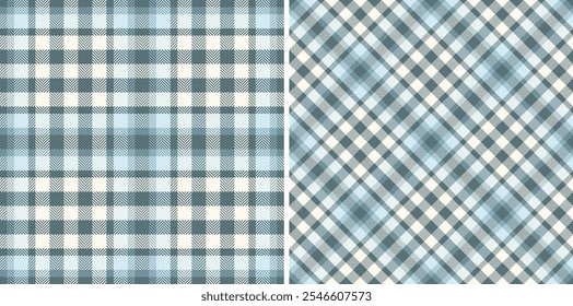 Tartan padrão têxtil de fundo xadrez textura com uma verificação de tecido vetorial sem costura. Definido em cores populares da moda de búfalo para um olhar rústico.