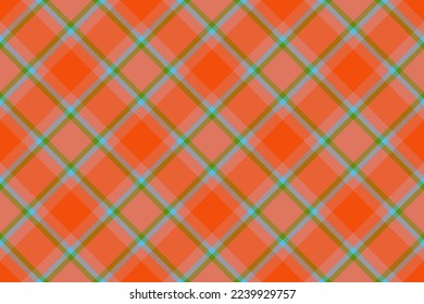 Patrón textil tartán. Tela de verificación de textura. Vector sin soldadura de fondo en colores brillantes y azules.