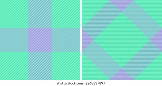 Tartan textile seamless. Plaid pattern check. Texture fabric vector background in set.