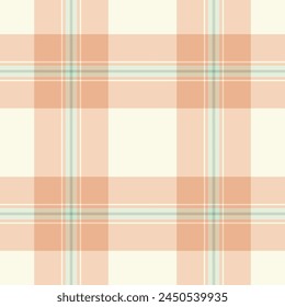 Tartan textile seamless of texture pattern background with a fabric vector plaid check in light and old lace colors.