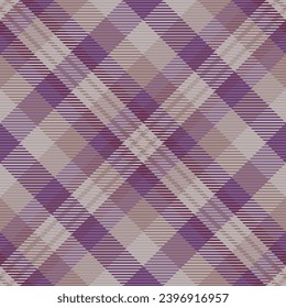 Tartan textile texture of pattern seamless fabric with a plaid check background vector in pastel and grey colors.