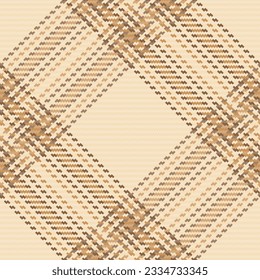 Tartan texture check of textile background vector with a seamless fabric pattern plaid in light and orange colors.