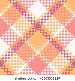 Tartan texture seamless pattern. Traditional Scottish checkered plaid ornament. Coloured geometric intersecting striped vector illustration.