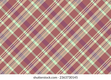 Tartan texture textile of fabric background check with a pattern plaid seamless vector in light and pastel colors.