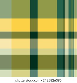 Tartan texture vector of pattern textile background with a fabric plaid seamless check in lime and yellow colors.