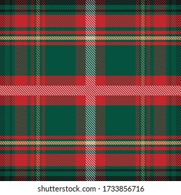 Tartán, Twill plaid ilustra perfectamente el patrón abstracto de fondo. Textura de estilo escocés para imprenta textil, papel tapiz, camisa, tela, papel envolvente. Geométrico cuadrado vintage. - Vector