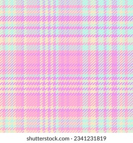 Comprobación vectorial de tartán de tela sin costura de fondo con un patrón textil de textura de color claro y púrpura.