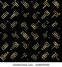  tartan  vector pattern design inspired by night windows.
Abstract geometric pattern with squares  A seamless background. black  and gold texture.