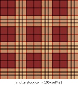 Tartan Vector Patterns, Red, Yellow And Bronze 