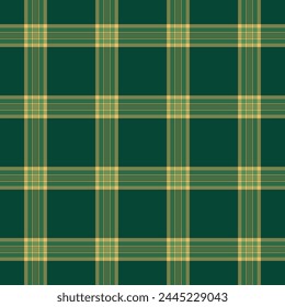 Tartán de Vector a cuadros de textura textil con un patrón de fondo de tela sin costuras en colores lima y verde.