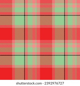 Tartan vs Plaids pattern seamless red green colour background.  Buffolo check flannel art design fo print fabric clots jacket kilt cotton fashion lumberjack 