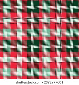 Tartan vs Plaids pattern seamless red green colour background.  Buffolo check flannel art design fo print fabric clots jacket kilt cotton fashion lumberjack 