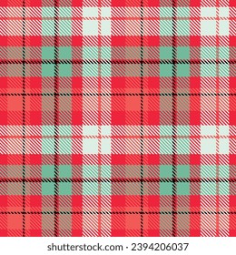 Tartan vs Plaids pattern seamless red green colour background.  Buffolo check flannel art design fo print fabric clots jacket kilt cotton fashion lumberjack 