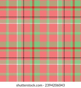 Tartan vs Plaids pattern seamless red green colour background.  Buffolo check flannel art design fo print fabric clots jacket kilt cotton fashion lumberjack 