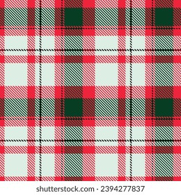 Tartan vs Plaids pattern seamless red green white colour background.  Buffolo check flannel art design fo print fabric clots jacket kilt cotton fashion lumberjack 