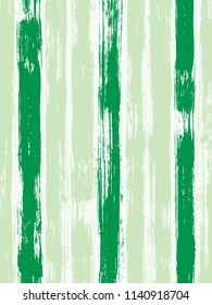 Tartan watercolor brush stripes pattern on white. Green and cyan paintbrush lines vertical texture for background. For textile.