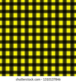 Tartan yellow black fiber pattern 