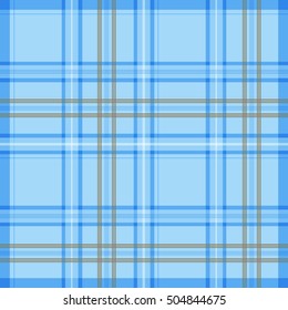 Tartan.Seamless checkered pattern.Dark blue cell on a light blue background.