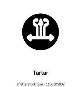 Tartar icon vector isolated on white background, logo concept of Tartar sign on transparent background, filled black symbol