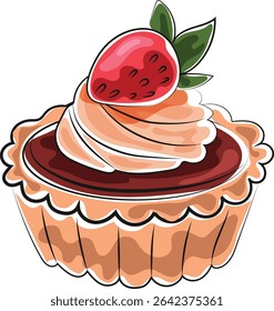 tartlet mini tart marker art doodle style