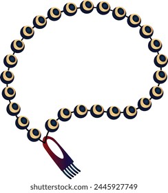 Tasbe in Gold and Blue Gradient