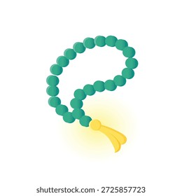 Tasbeeh beeds. prayer beeds vector. islamic prayer beeds cartoon illustration. ramadan elements. ramadan doodle illustration