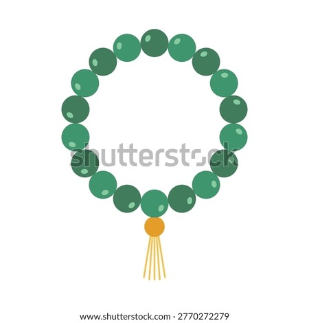 Tasbih beads used for remembrance and prayer in Islam, especially during Eid al Adha, suitable for spiritual themes, religious education, and cultural visuals