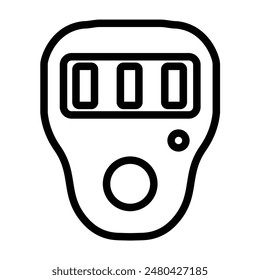 Tasbih counter Vector Line Icon Design