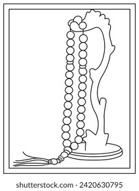 Tasbih hand drawn vector design templates 