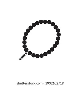 Diseño de iconos de Tasbih. ilustración vectorial