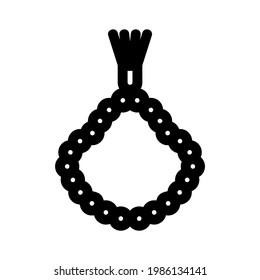 tasbih icon or logo isolated sign symbol vector illustration - high quality black style vector icons
