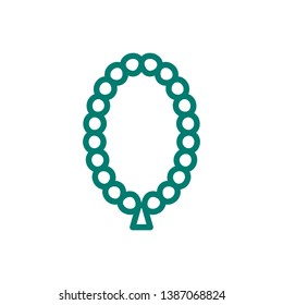 Tasbih icon muslim holy prayer. Islamic tradition worship. Ramadan Kareem.