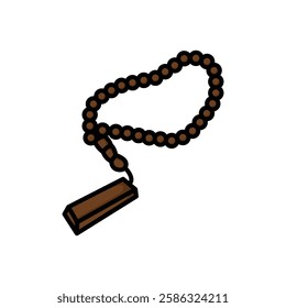 tasbih prayer bead icon vector design cartoon template