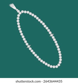 Tasbih or prayer beads vector icon illustration