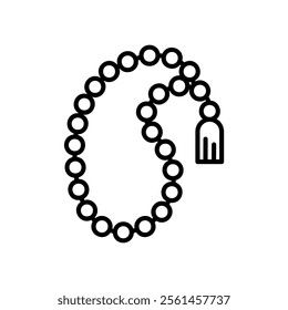 Tasbih or Rosary icon to help Muslim dhikr
