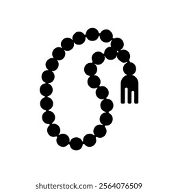 Tasbih or Rosary icon to help Muslim dhikr
