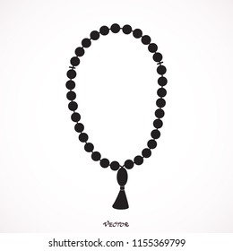 tasbih or rosary on a white background