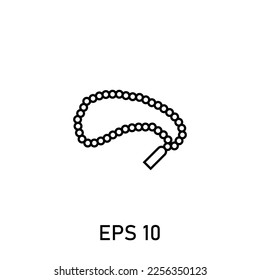 tasbih simple vector icon for dhikr for any purpose. Web design, mobile app.