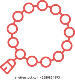 Tasbih vector icon. Can be used for printing, mobile and web applications.