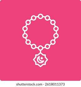 Tasbih vector icon. Can be used for printing, mobile and web applications.