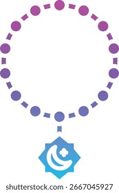 Icono de Vector Tasbih. Se puede utilizar para aplicaciones de impresión, móviles y de Web.